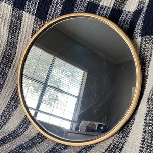 Gold Round Mirror